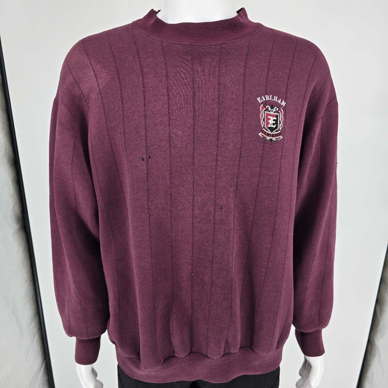 Vintage 1990s JanSport Made in USA “Earlham Classics” Burgundy Sweatshirt (XL)