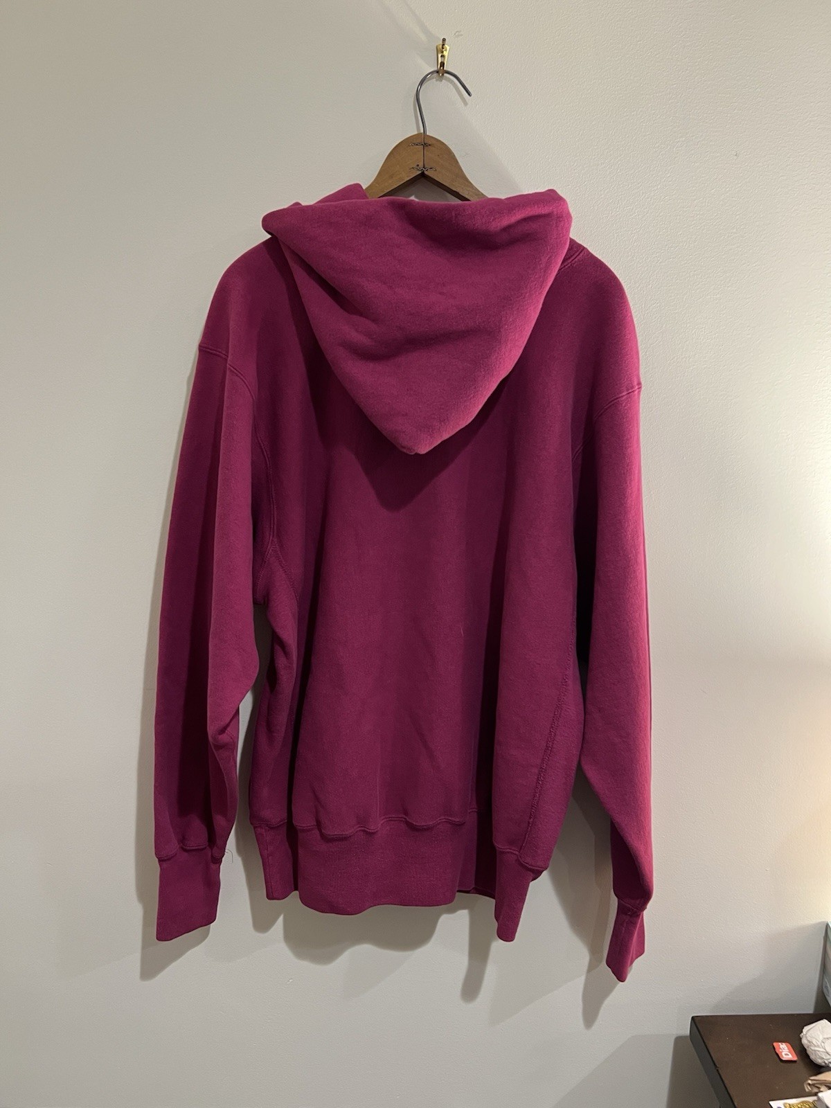 VTG 1990s Champion Reverse Weave Hooded Sweatshirt Size XL Magenta
