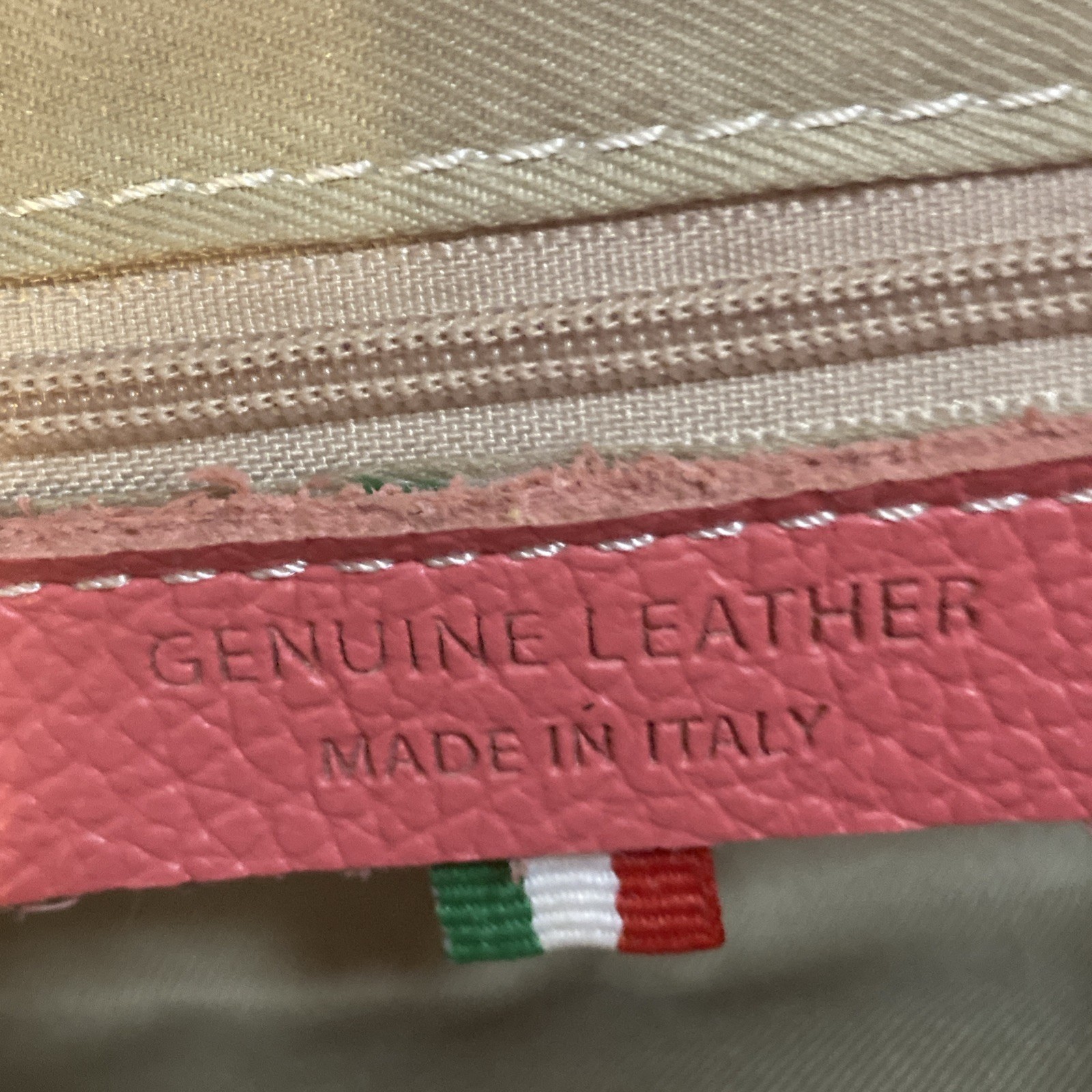 Genuine leather handbag made in italy