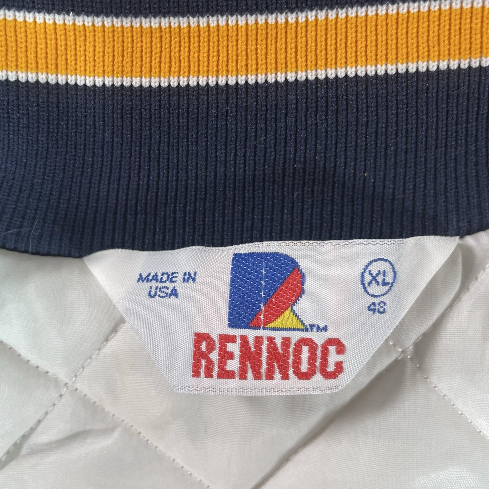 Vintage Rennoc Varsity Jacket Mens XL Blue Satin Victor Cullen Academy Coat