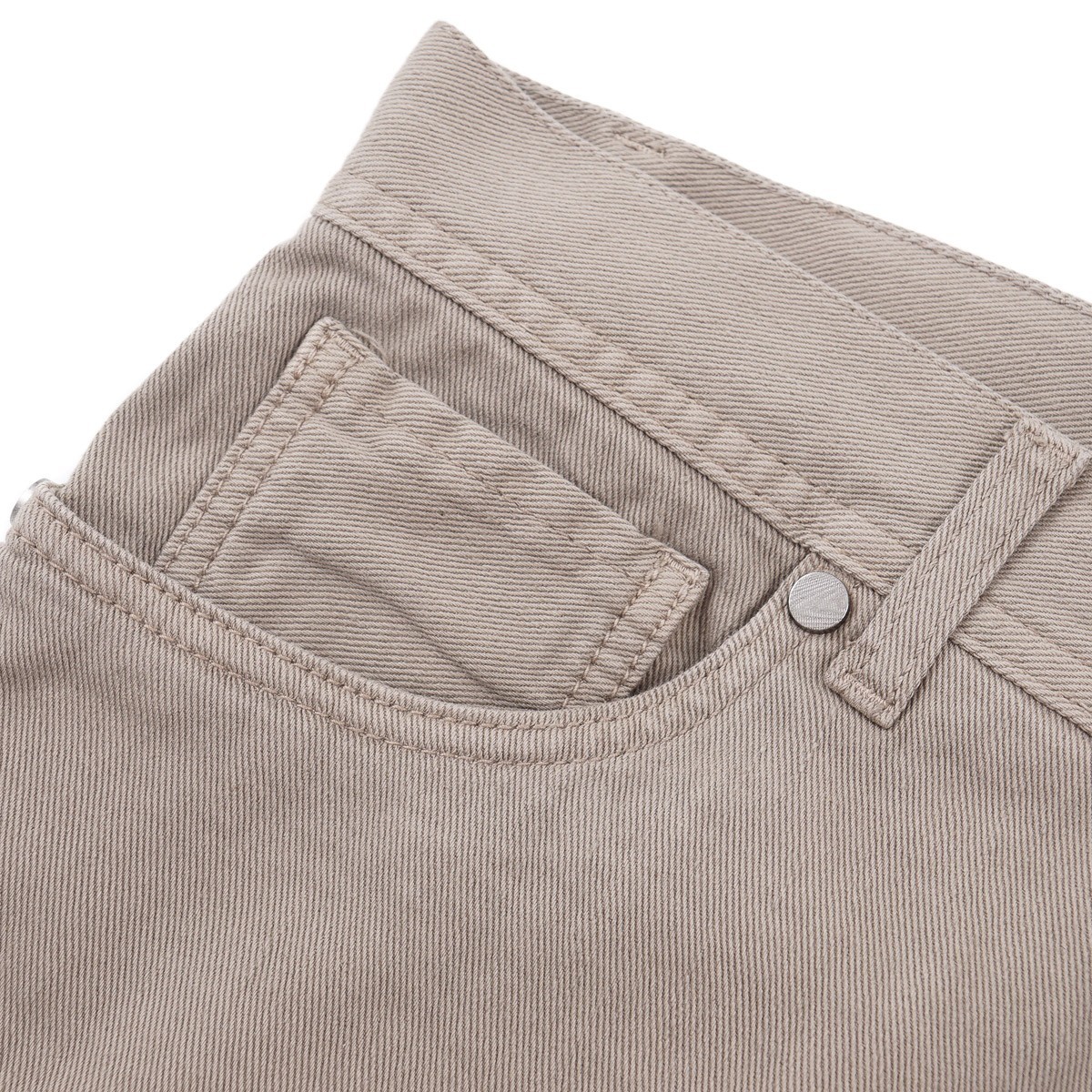 Brett Johnson Trim Straight Fit Taupe Brown Cotton-Linen Denim Jeans 35 NWT