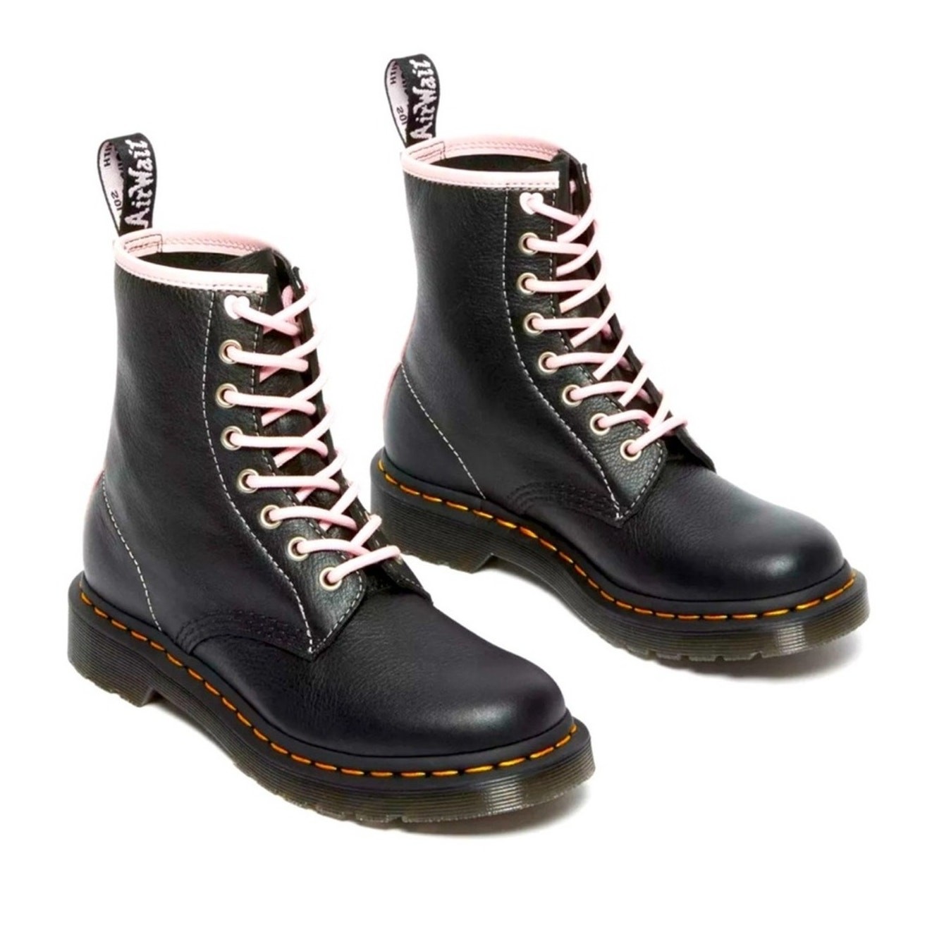⭐️RARE⭐️ Dr. Martens 1460 Contrast Leather Lace Up Chalk Pink Women’s Boots, 5