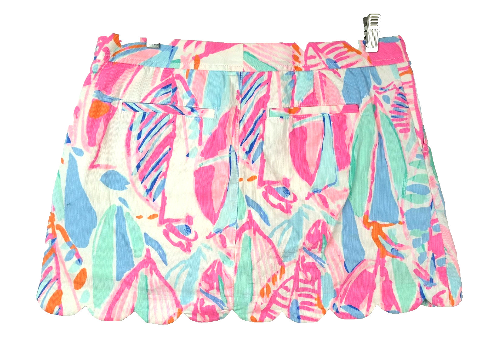 Lilly Pulitzer Colette Sailboat Skort Short Scallop Hem Pink Colorful Coastal