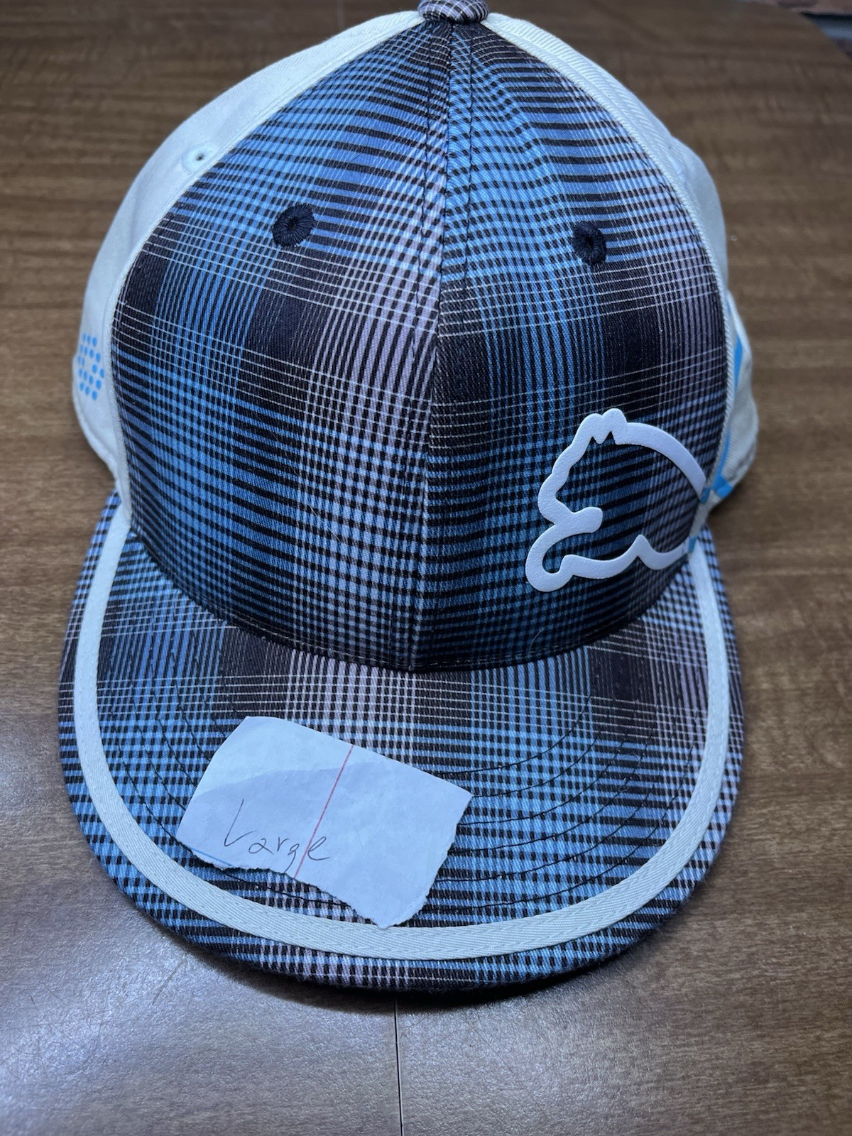 Puma Golf Cobra Embroidered Logo Plaid Large Size Flexfit Casual Hat