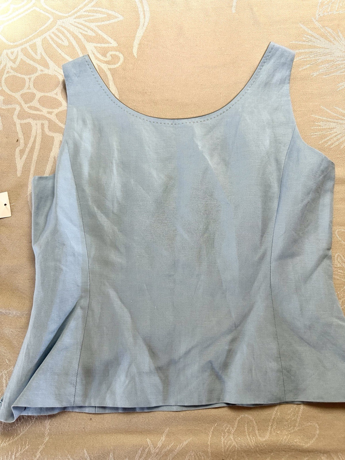 Tahari Arthur S. Levine Linen Blend Sleeveless Shell Top NWT Women’s 10