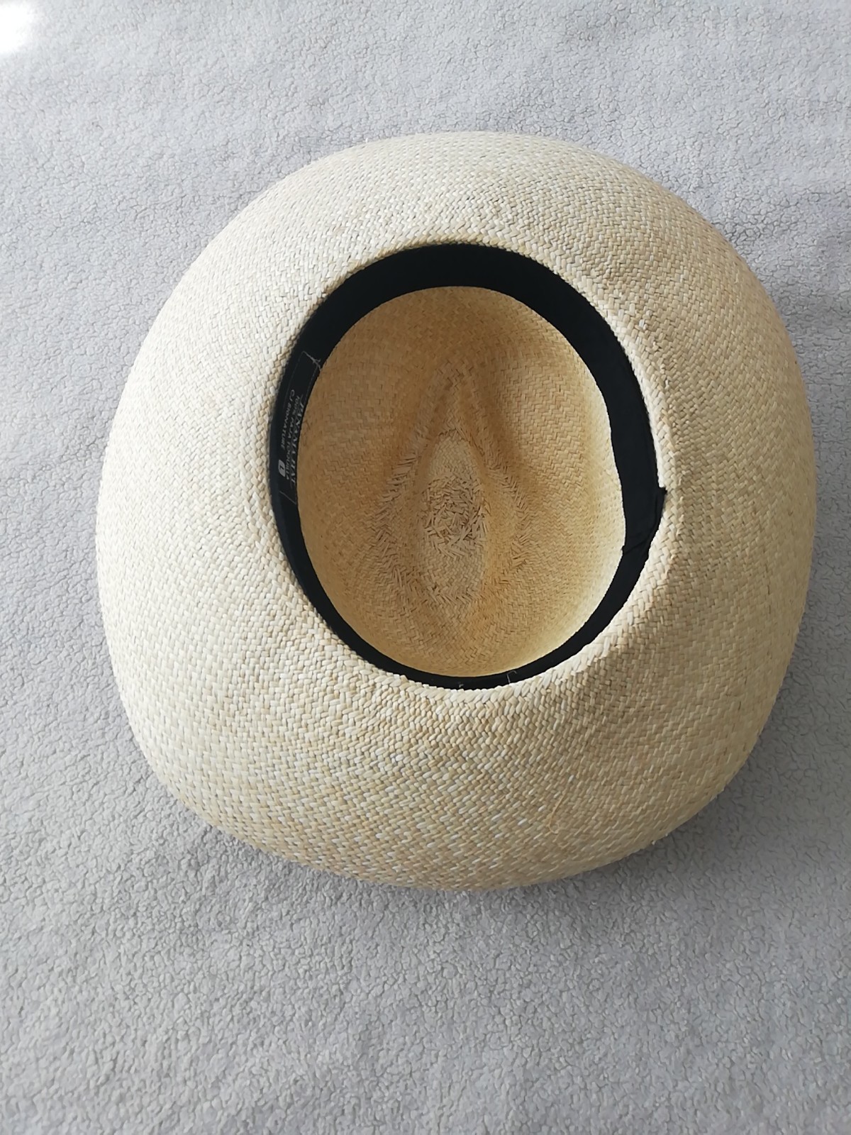 GENUINE ECUADOR HAT “PANAMA HAT” 100% TOQUILLA STRAW LARGE 60Cm CLASSIC BEIGE