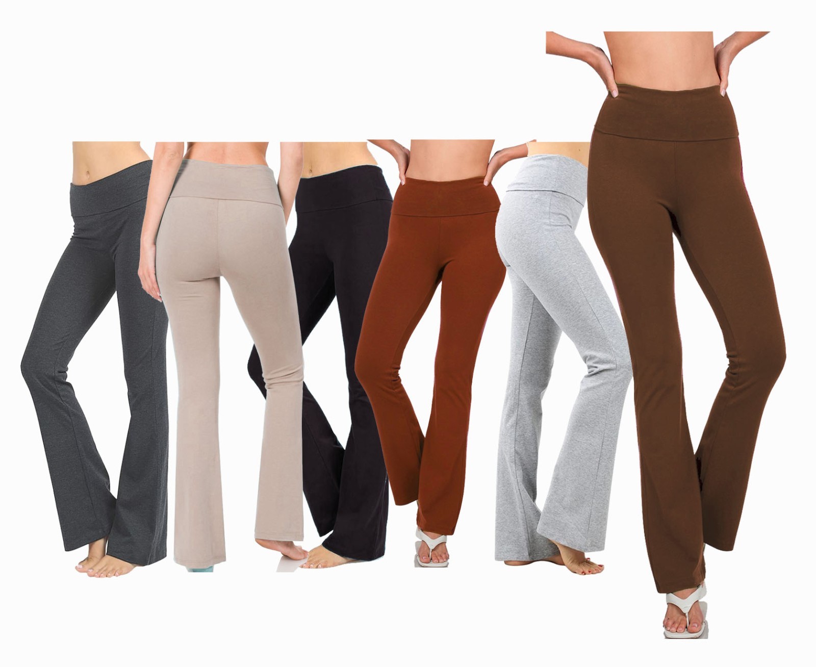 (Zenana Outfitters) Plus Size Premium Cotton Fold Over YOGA Pants