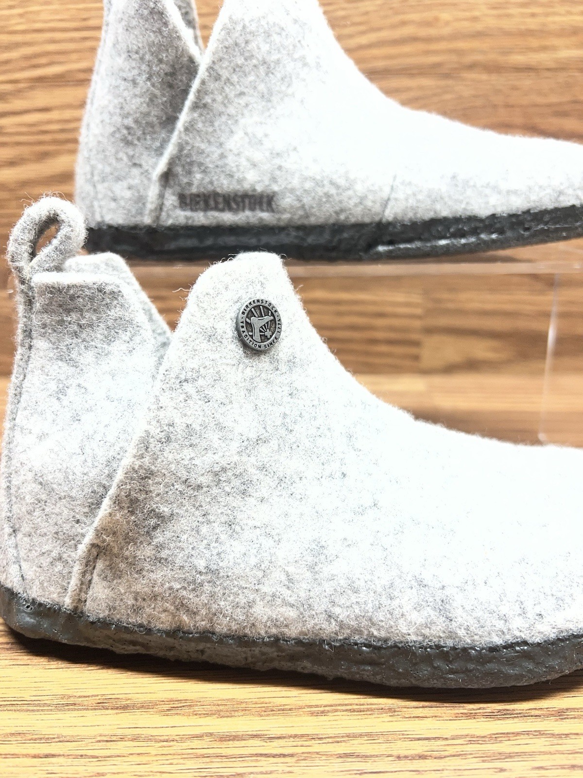 BIRKENSTOCK – Kids Size c11 (29) Andermatt Shearling Wool Felt Gray Boots NEW