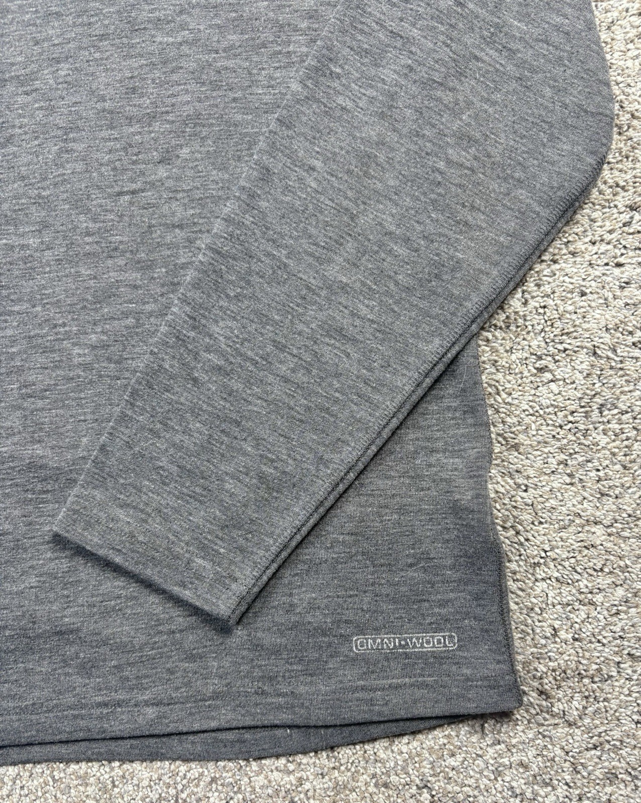 Omniwool Base Layer Long Sleeve Shirt Women’s Size Large Gray Pullover