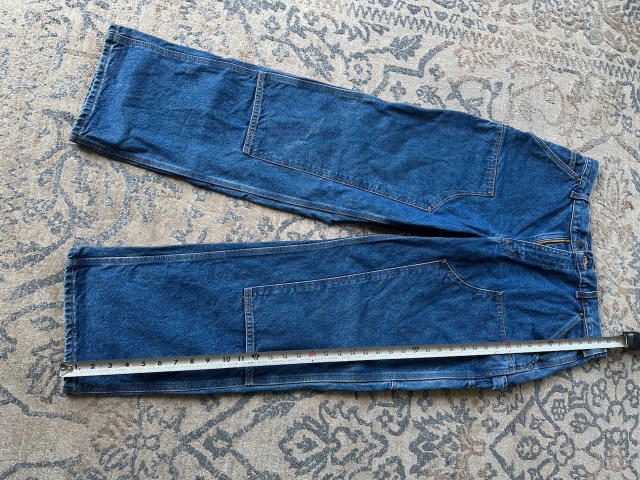 Carhartt B73-DST Double Knee Denim Jeans 34×30 Men’s Loose Fit Carpenter Pants