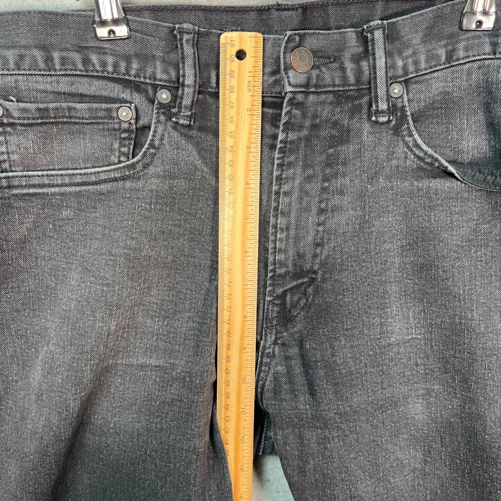 Gap Mens Size 34 x 34 Athletic Taper Jeans Gray Cotton Blend Denim
