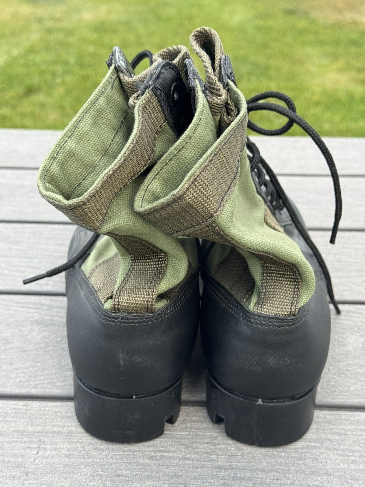 Men’s Black & Green Rothco Combat Tactical Jungle Lace Up Boots, Size 9