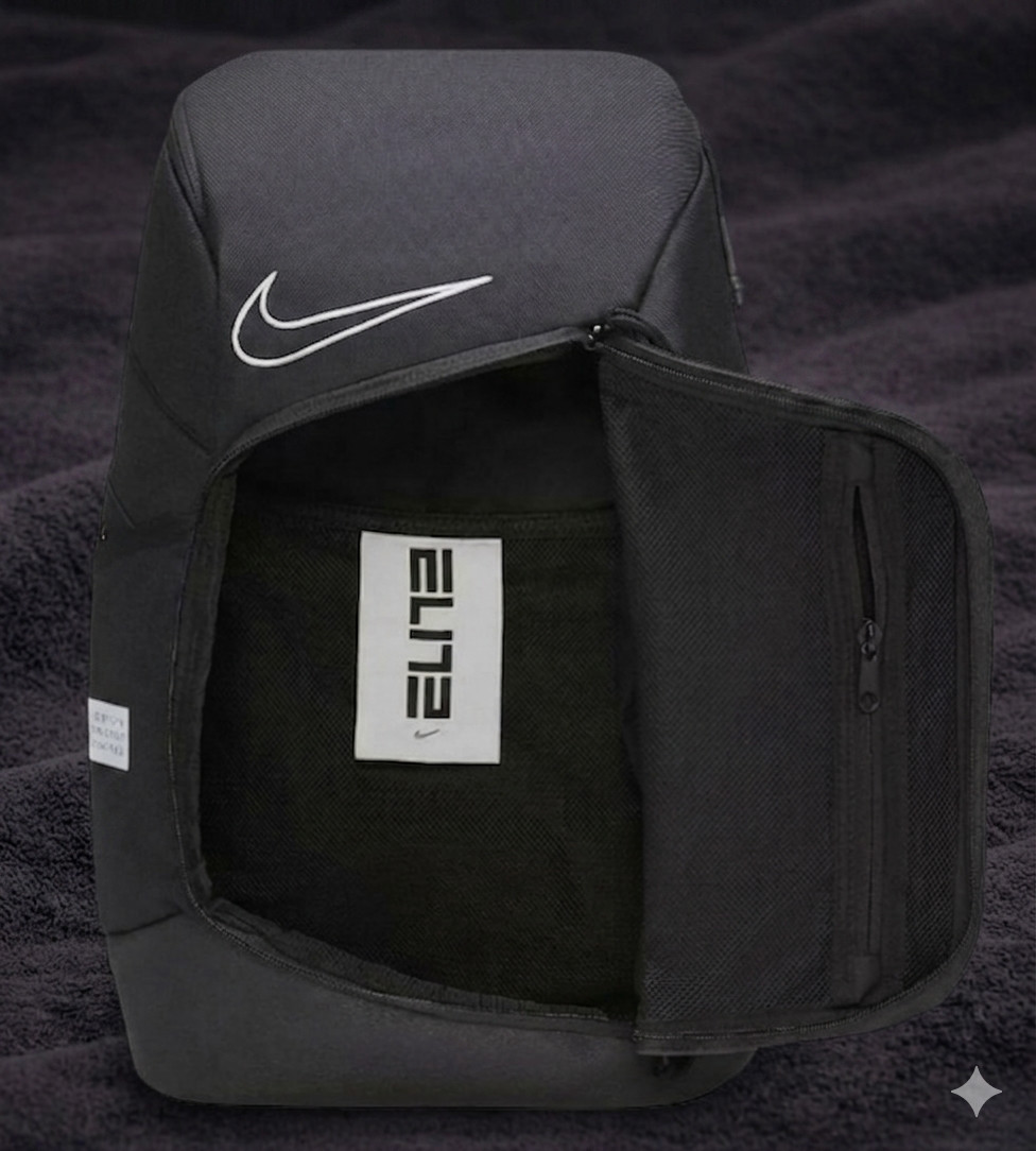 New Nike Elite Pro Stripes Backpack Black White Basketball Gym Bag BA6164-013