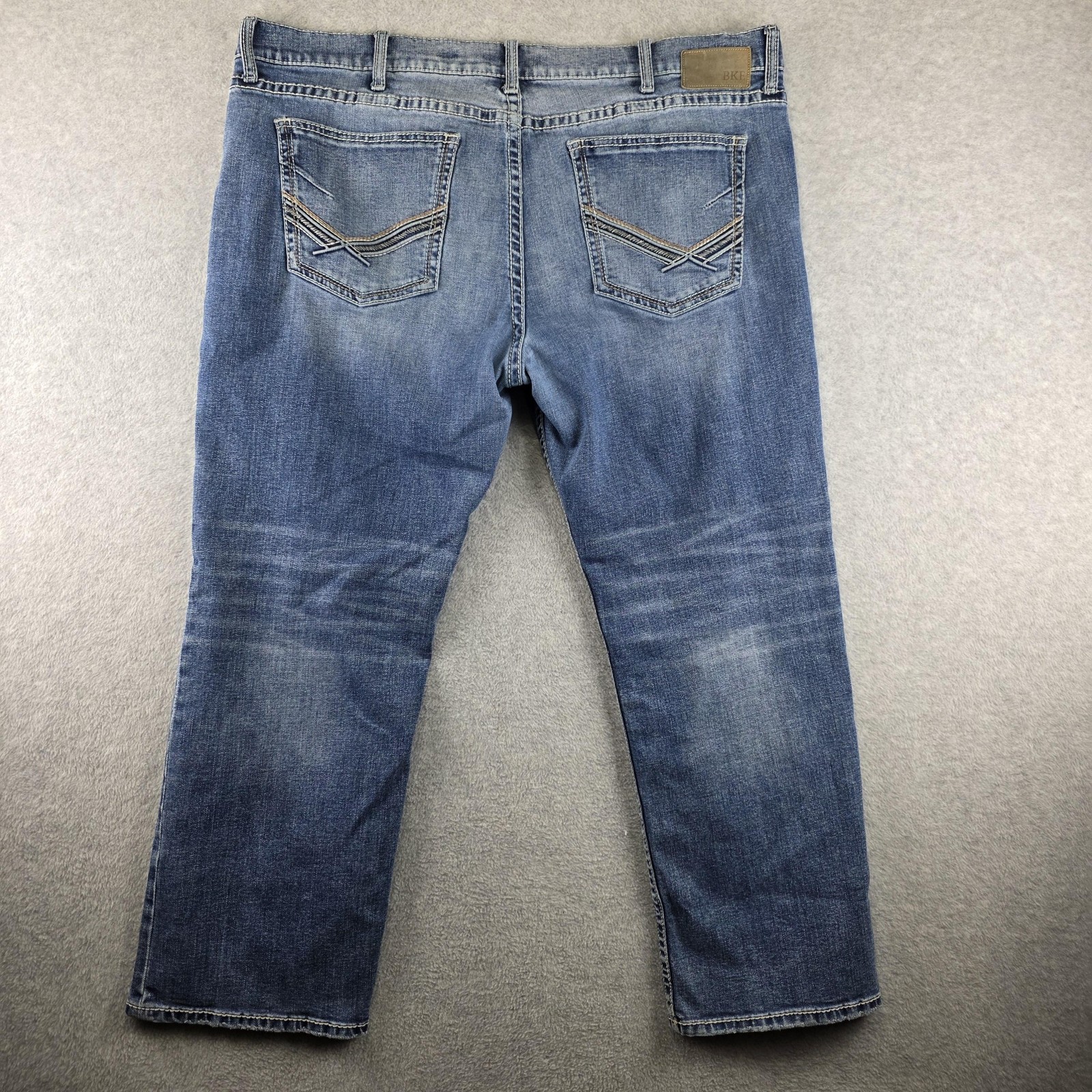 BKE Jake Jeans Mens 44×30 Blue Straight Relaxed Stretch Medium Wash Denim