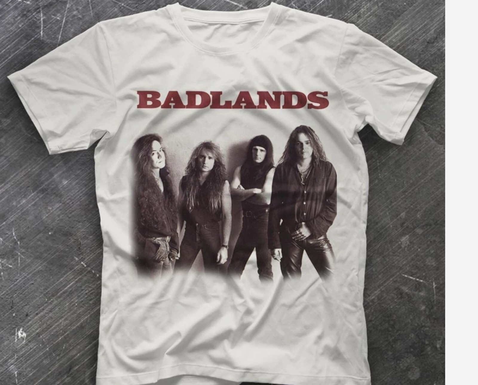 Badlands White Unisex T-Shirt Short Sleeve Cotton White All size Shirt