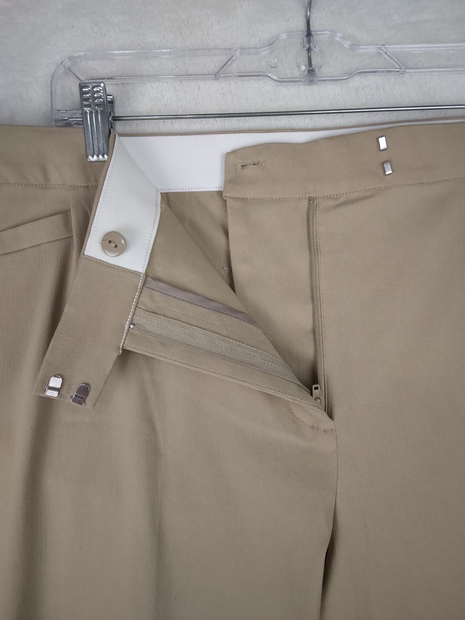 Lane Bryant Women Size 28 50×28 Beige Dress Pants Rayon Blend