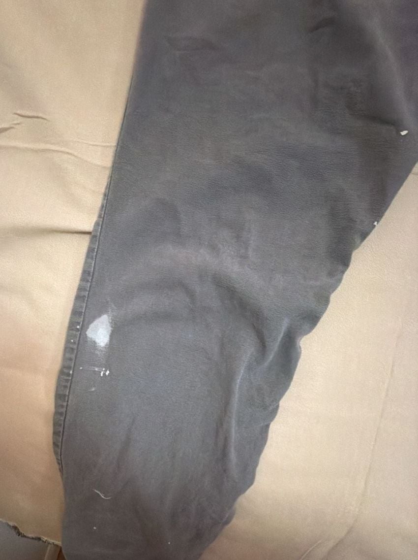 Carhartt Relaxed Fit Pants 36×34 Black Gray Distressed Paint Splatter Workwear