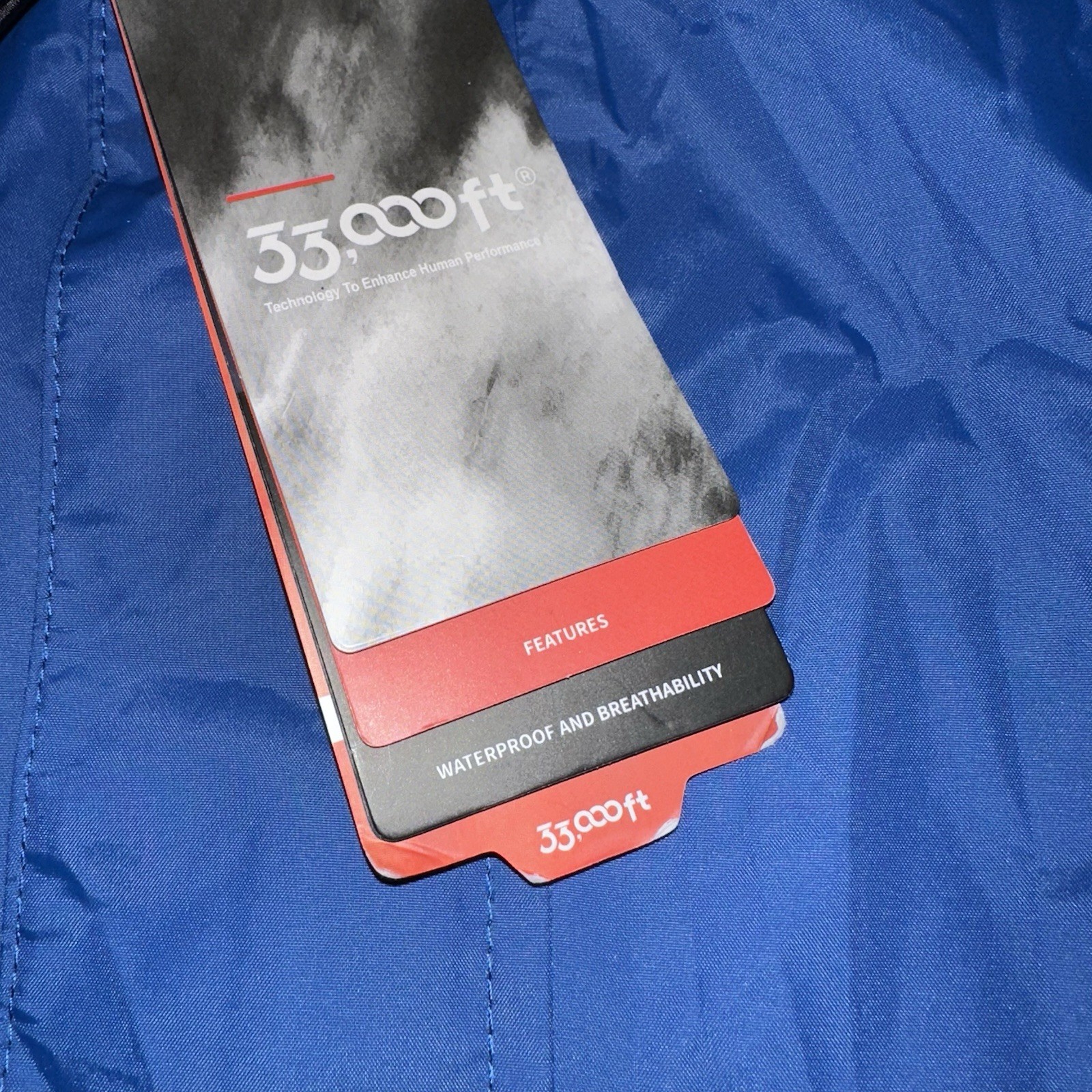 NWT 33000ft Packable Rain Jacket Men’s Size 3XL Waterproof Hooded Sealed Seams