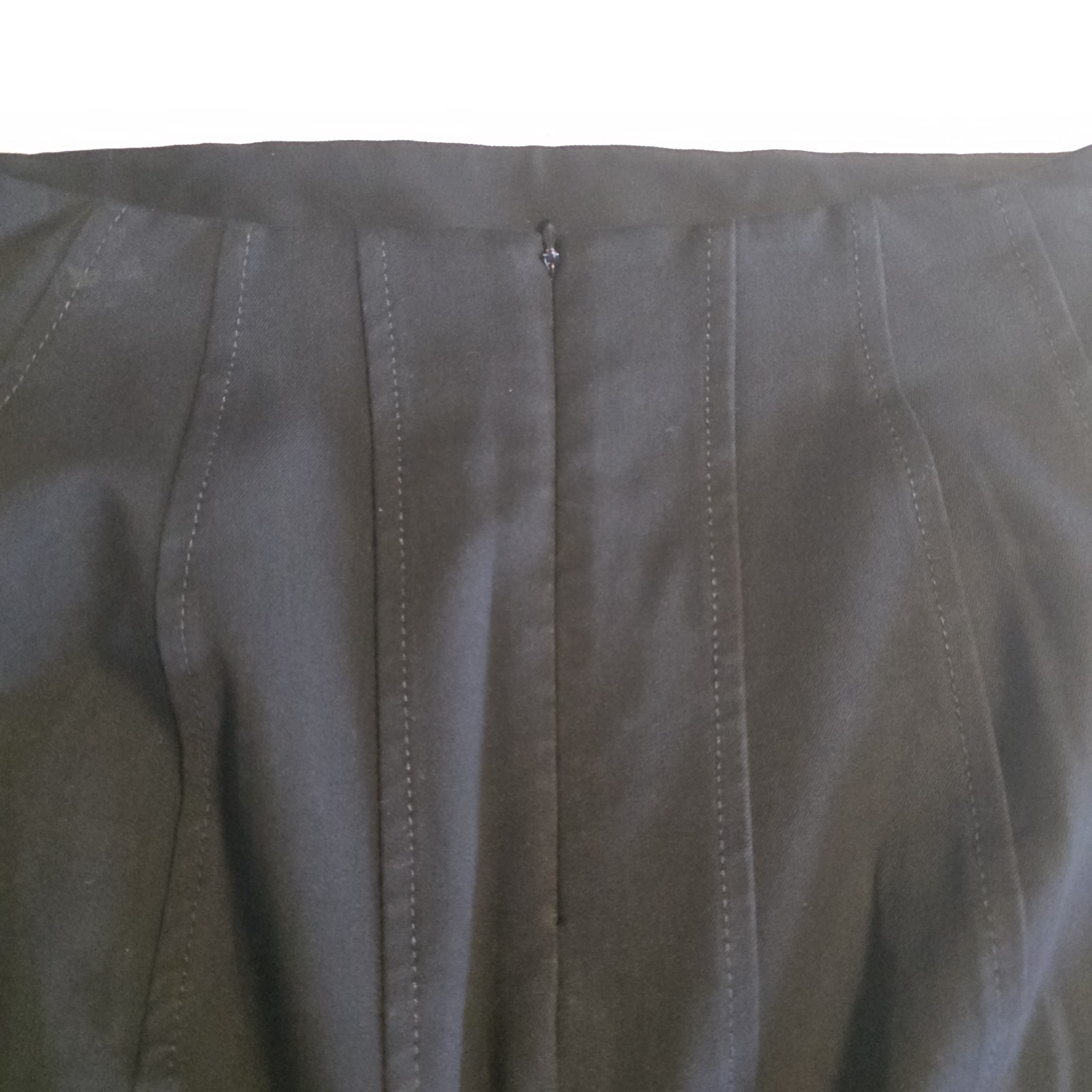 Express A-Line Skirt Back Zip Black Lined Slit Stretch Career Size 4