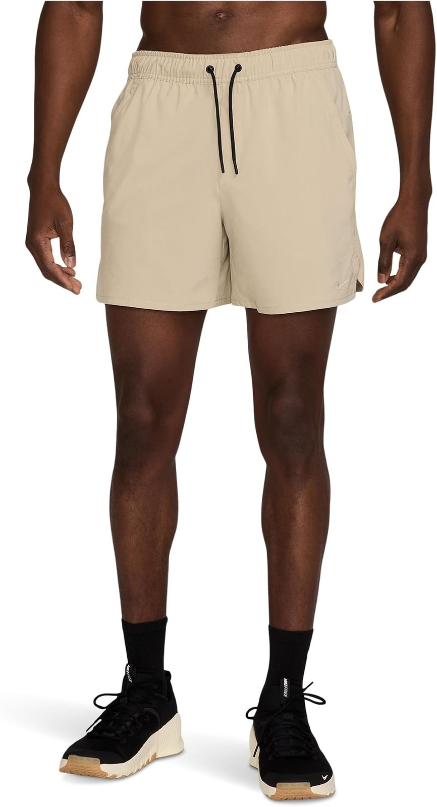 Nike Men’s Unlimited Dri-fit 5″ Unlined Versatile Shorts – Desert Khaki/Black/De