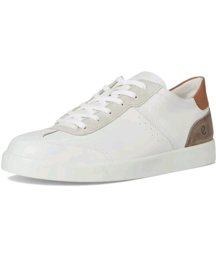 ECCO Men’s Street Lite Retro Sneaker White Gravel Cashmere EU 43 Size 9 – 9.5 US