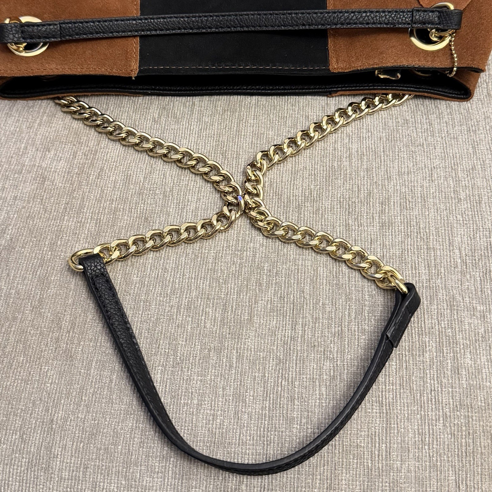 Emma Fox | Gorgeous Patchwork Leather/Suede Shoulder Bag