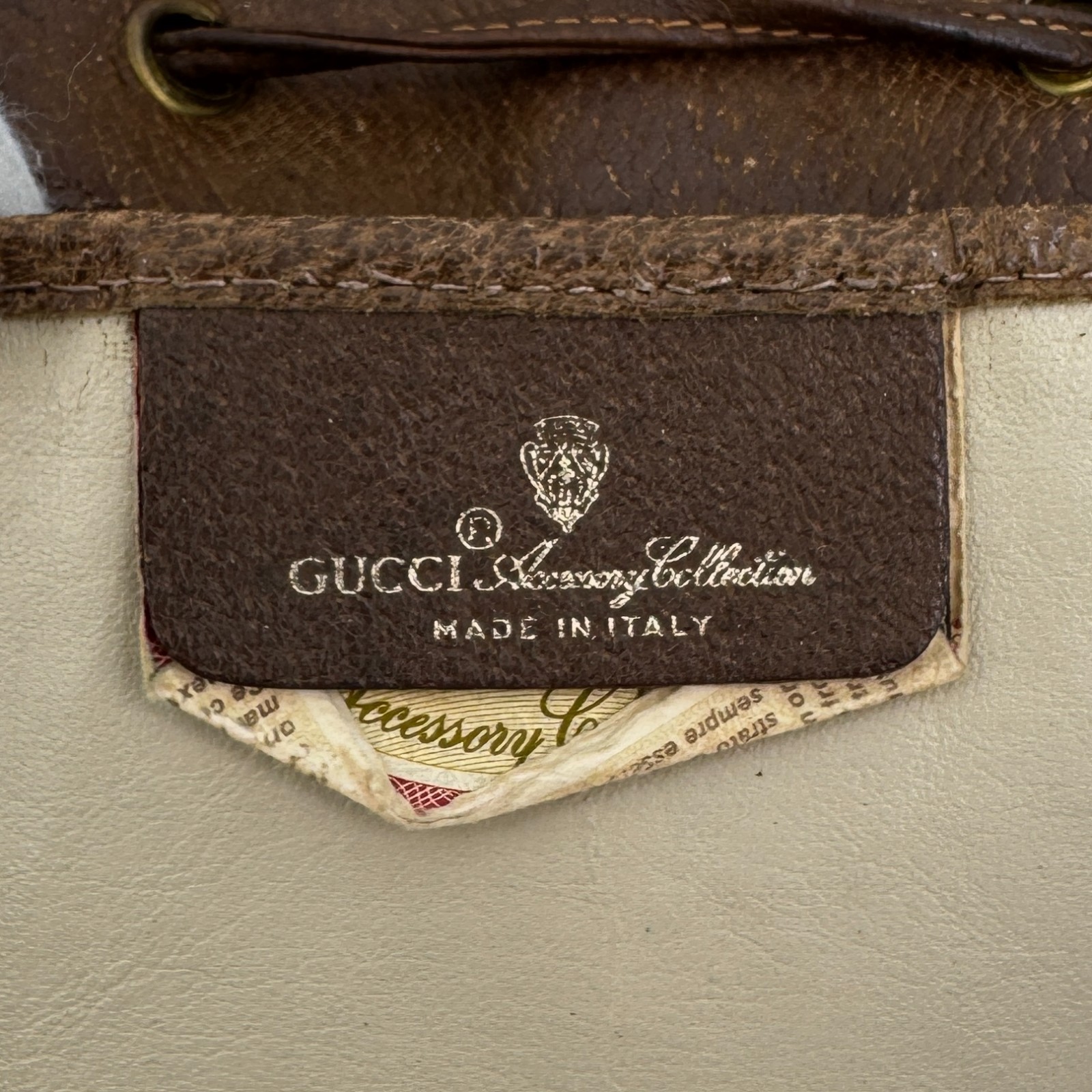 Vintage GUCCI Sherry Shoulder Bag Drawstring GG