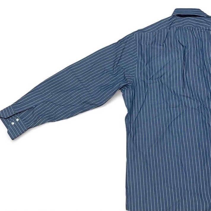 Brooks Brothers Regent Navy Blue / White Striped Dress Shirt 16 1/2 35