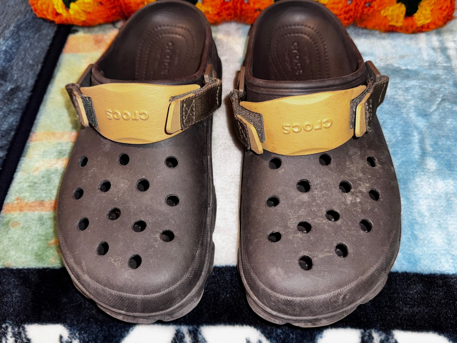 Crocs Offroad Sport Clogs Iconic Comfort Adjustable Strap Brown Size M 10 / L 12