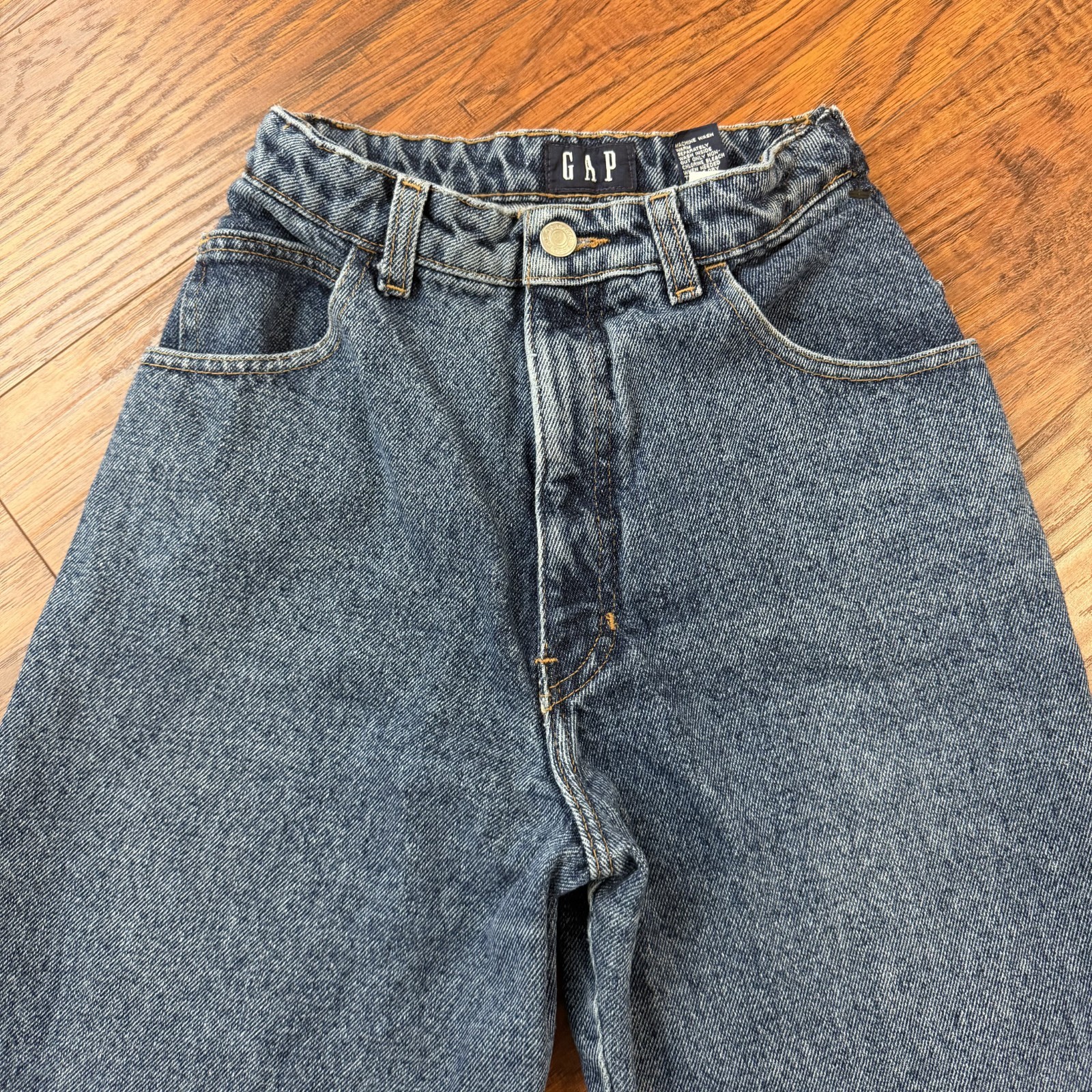 VINTAGE GAP Jeans Womens 10 Straight Leg High Rise Denim 90s Made in USA 20×32