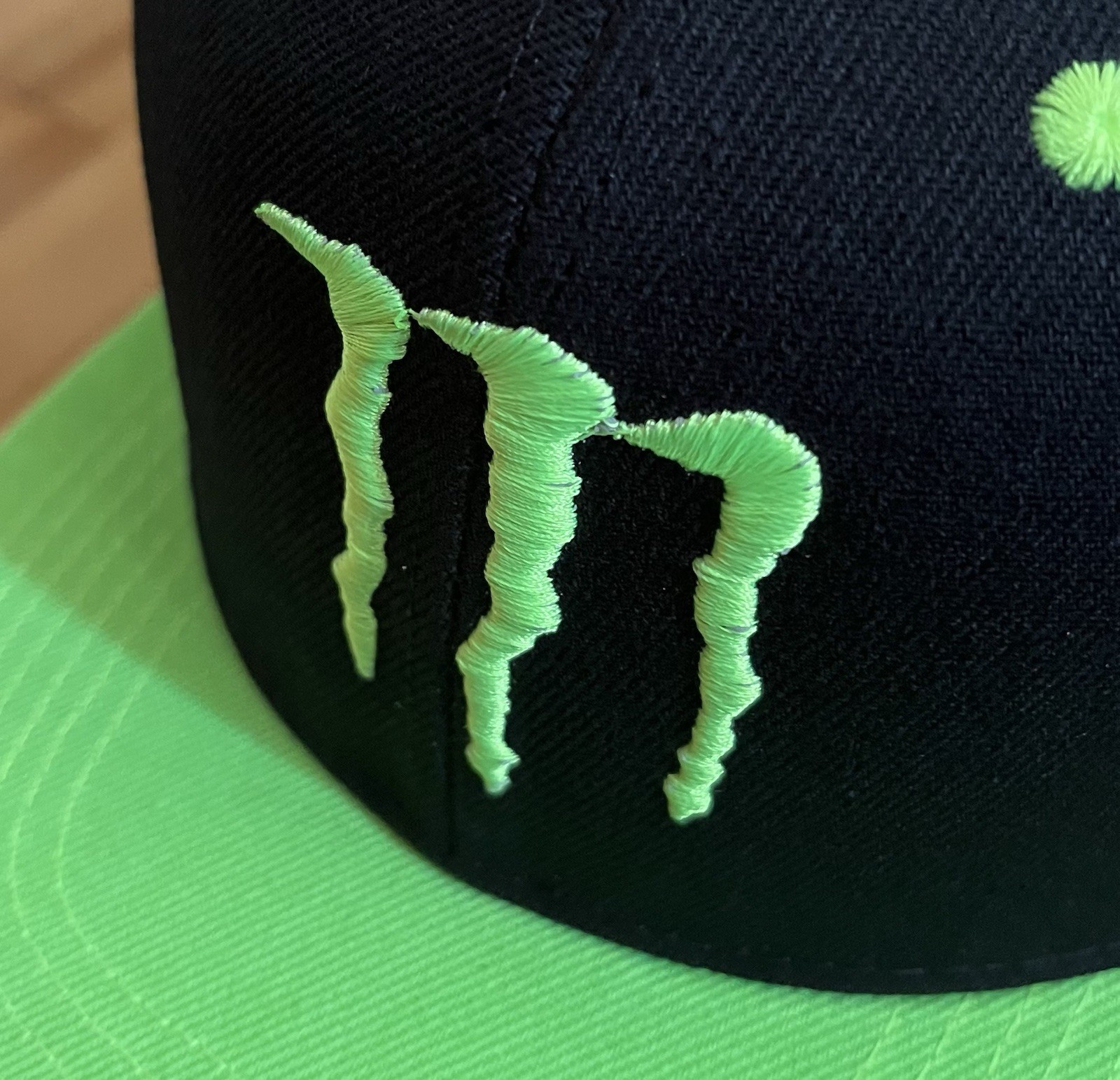 Monster Energy Drink Hat-Snapback. Adjustable Black.