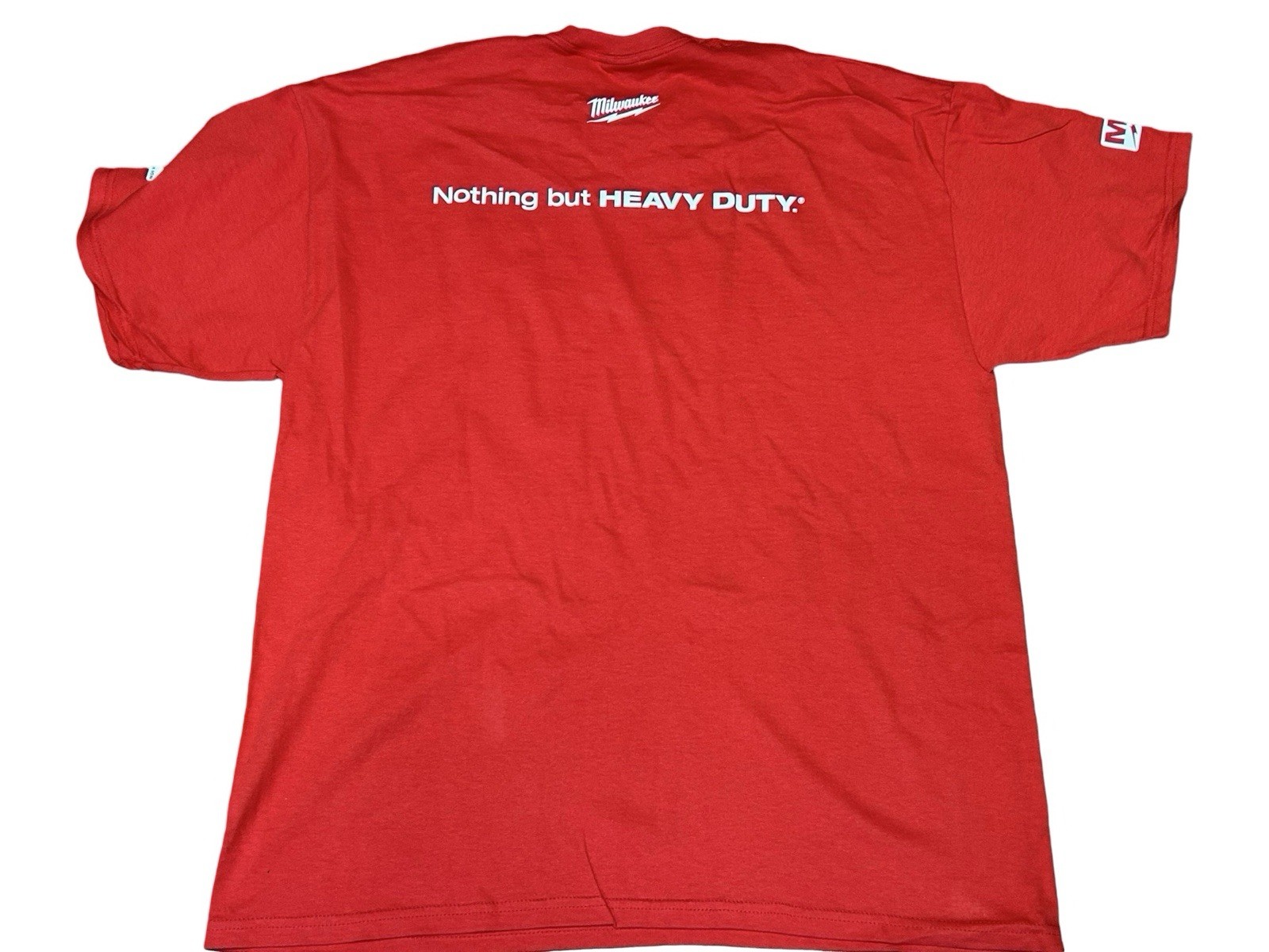 Milwaukee Tools Nothing But Heavy Duty Red T-Shirt Short Sleeve M12 18 NEW XL