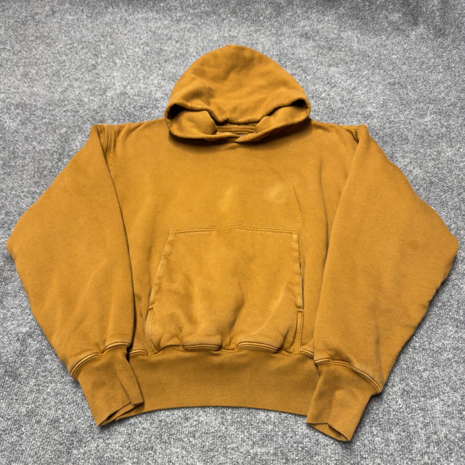 YEEZY Gap YZY Brown Perfect Hoodie Men Small Double Layer Kanye West Cotton