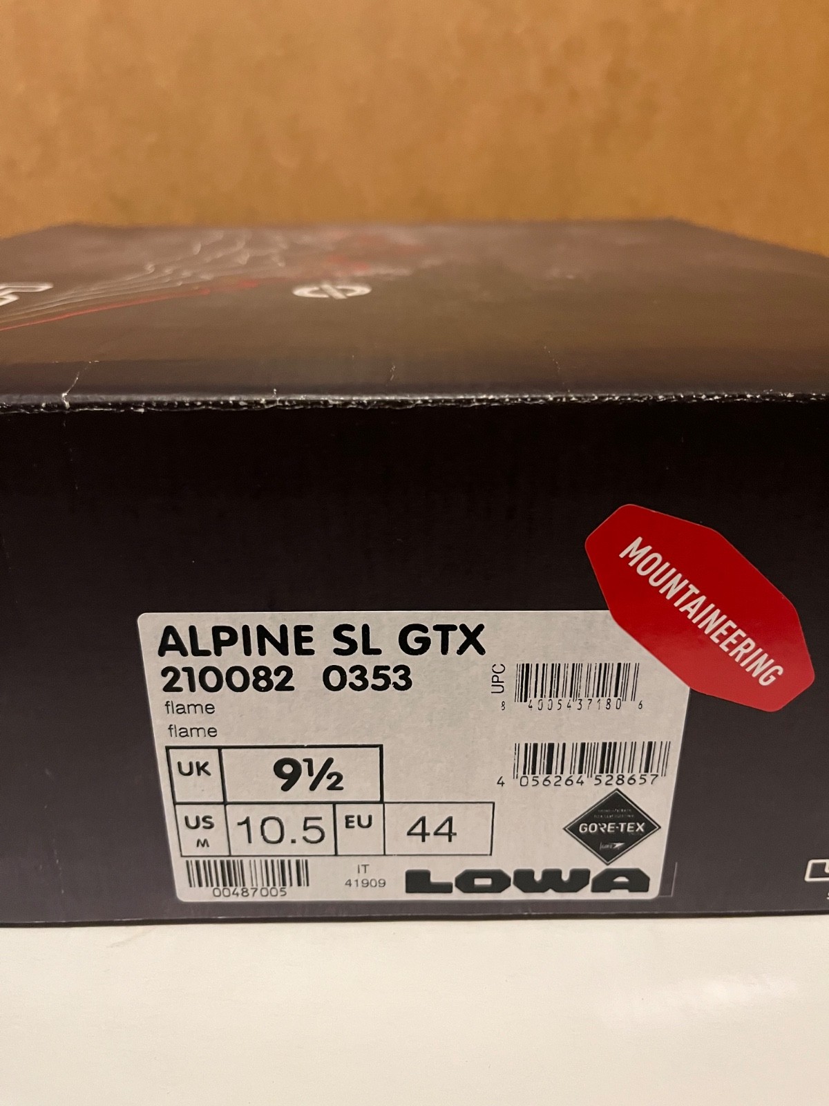 LOWA Alpine SL GTX GoreTex Flame Boots Hiking Trekking Mountaineering MADE ITALY
