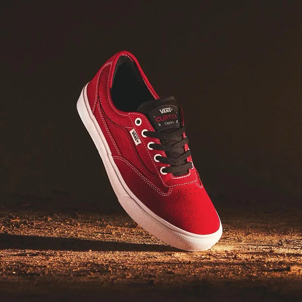 Vans Skate Curren Caples Pro Red Suede Shoes Men’s US 9.5 Special Launch OG Box