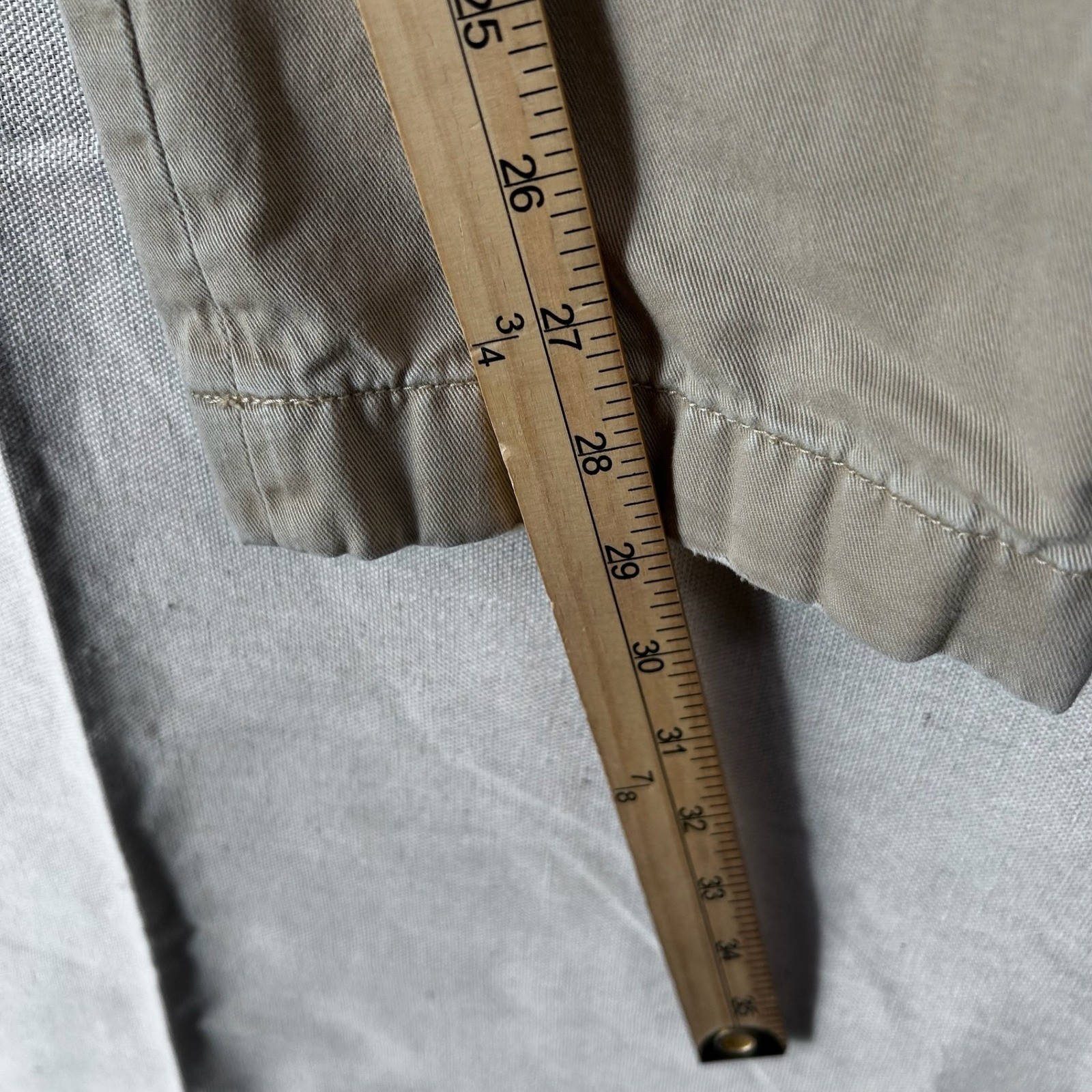J.Crew The Sutton Flannel Lined Chino Pants Mens 32×30 Khaki Tan Plaid Lining