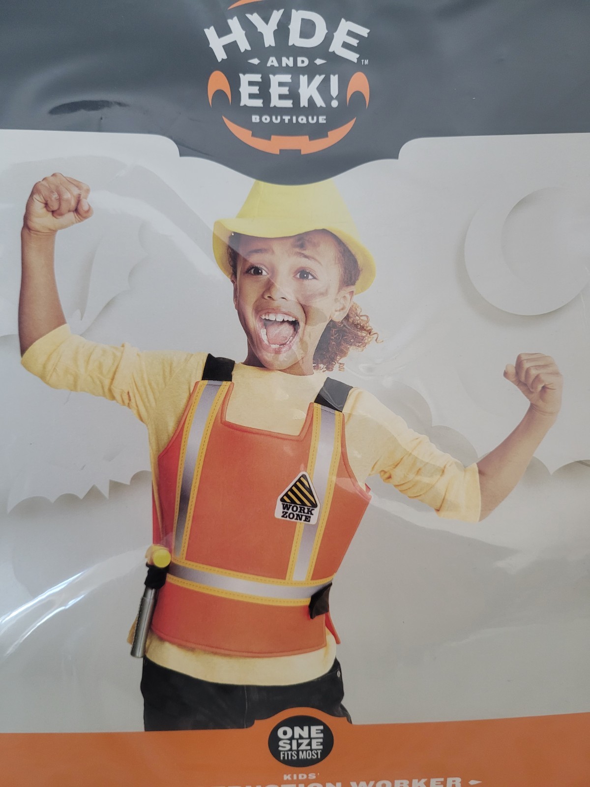 Dress Up Construction Worker Halloween Costume Play Set for Kids Vest Hat & Tool