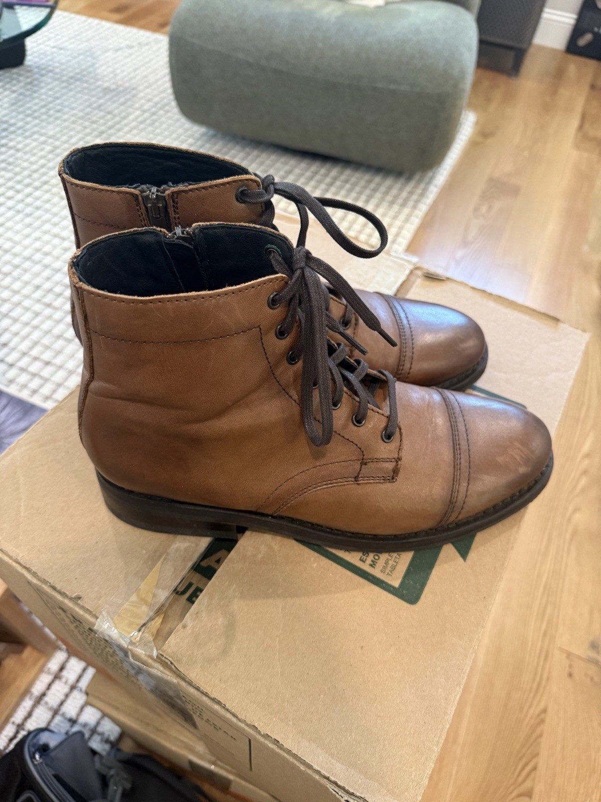 Men’s Thursday Boot Company Major In Walnut Size 10 Zip Up Boot Great Condition
