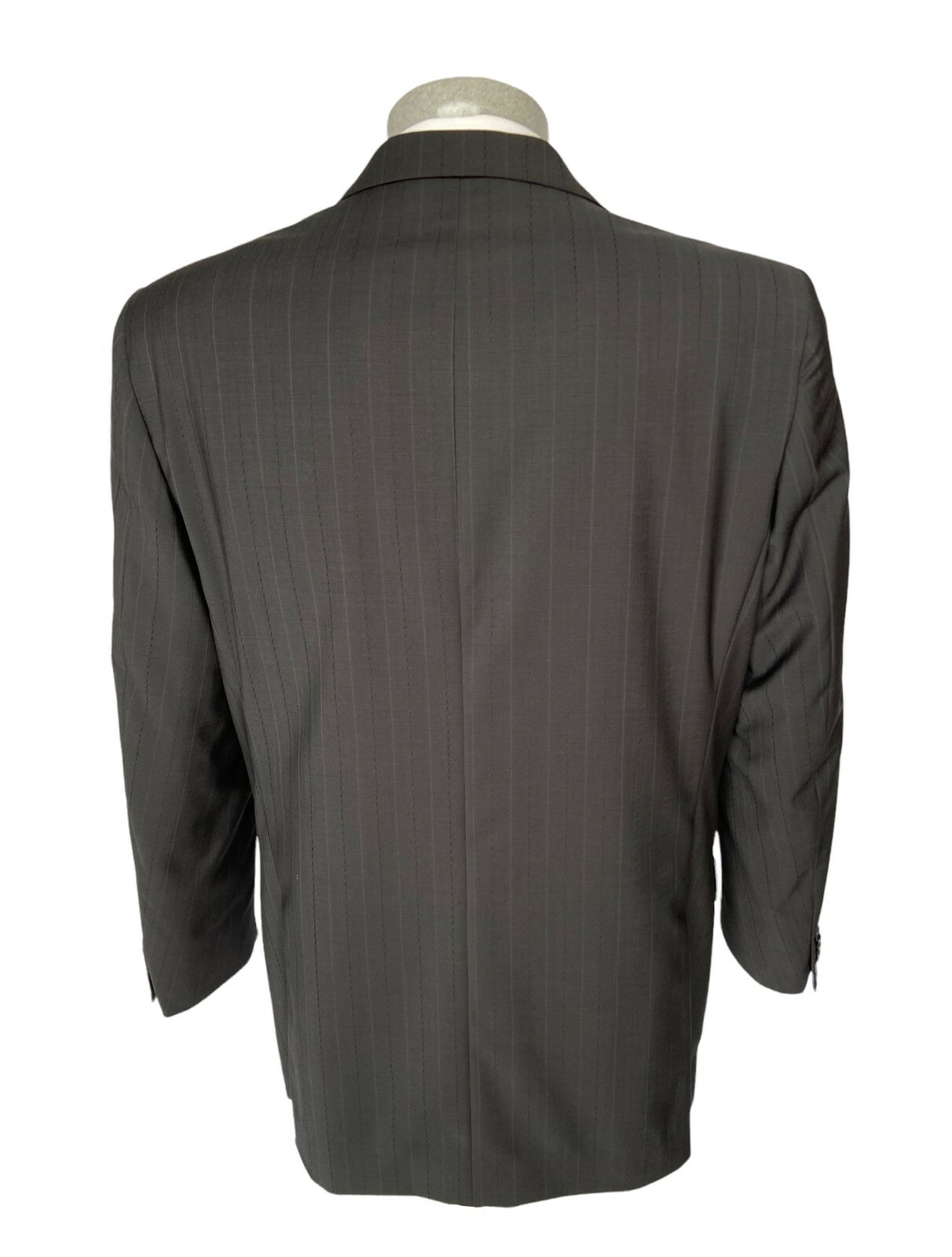 Abito uomo RAGUSO, grigio scuro a righe, DROP 6 in fresco Lana MARZOTTO, -70%.