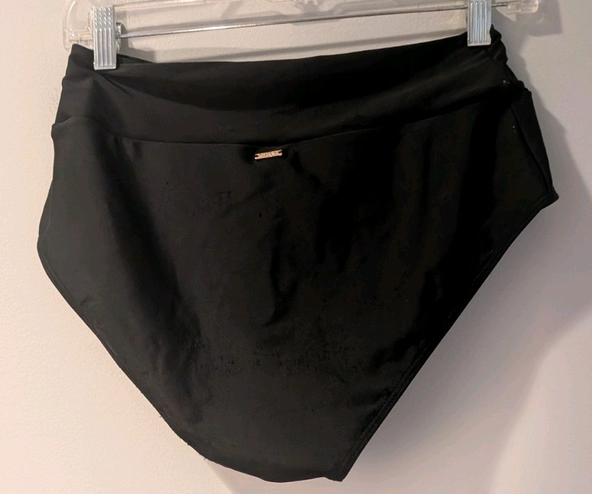 Zmart Women’s High Waisted Black Bikini Bottom, Large