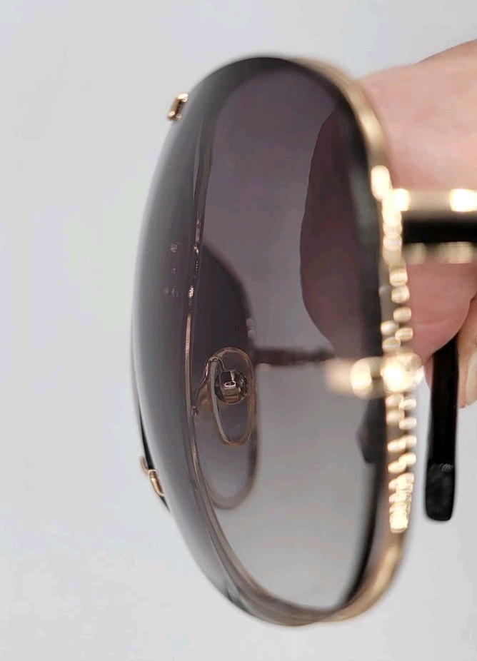 Michael Kors Stella Aviator Mens Sunglasses Gold Metal Gray Gradient UV400 125mm