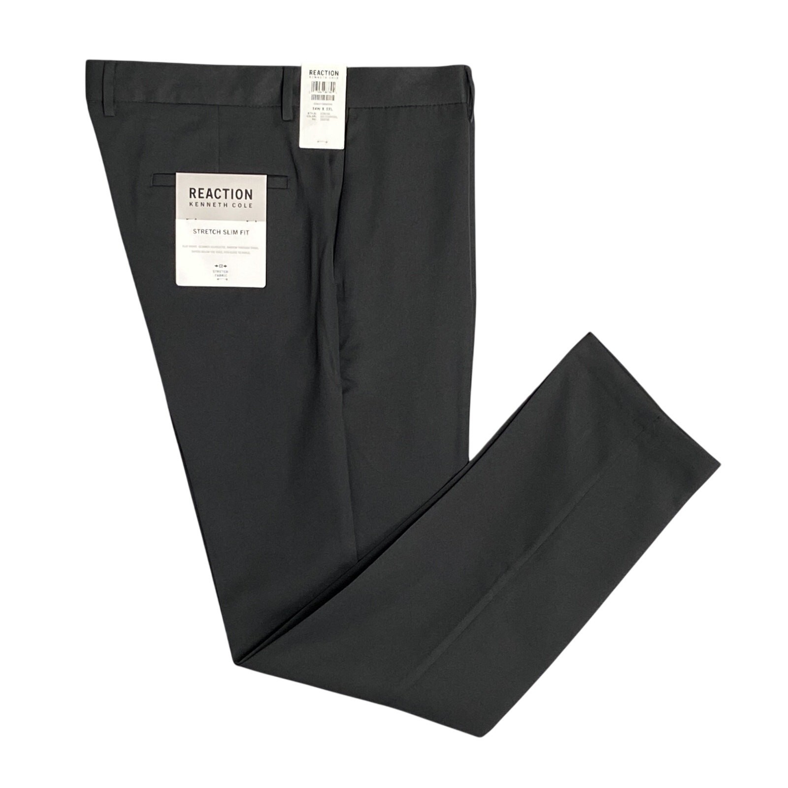 Kenneth Cole Reaction Pants Men’s 34×32 Slim Fit Trousers Stretch Charcoal NWT