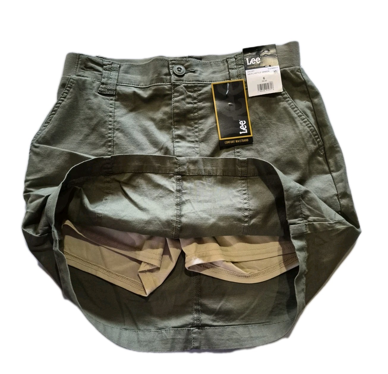 Lee Women’s Size 6 Skort Mercantile Green Comfort Waistband NEW
