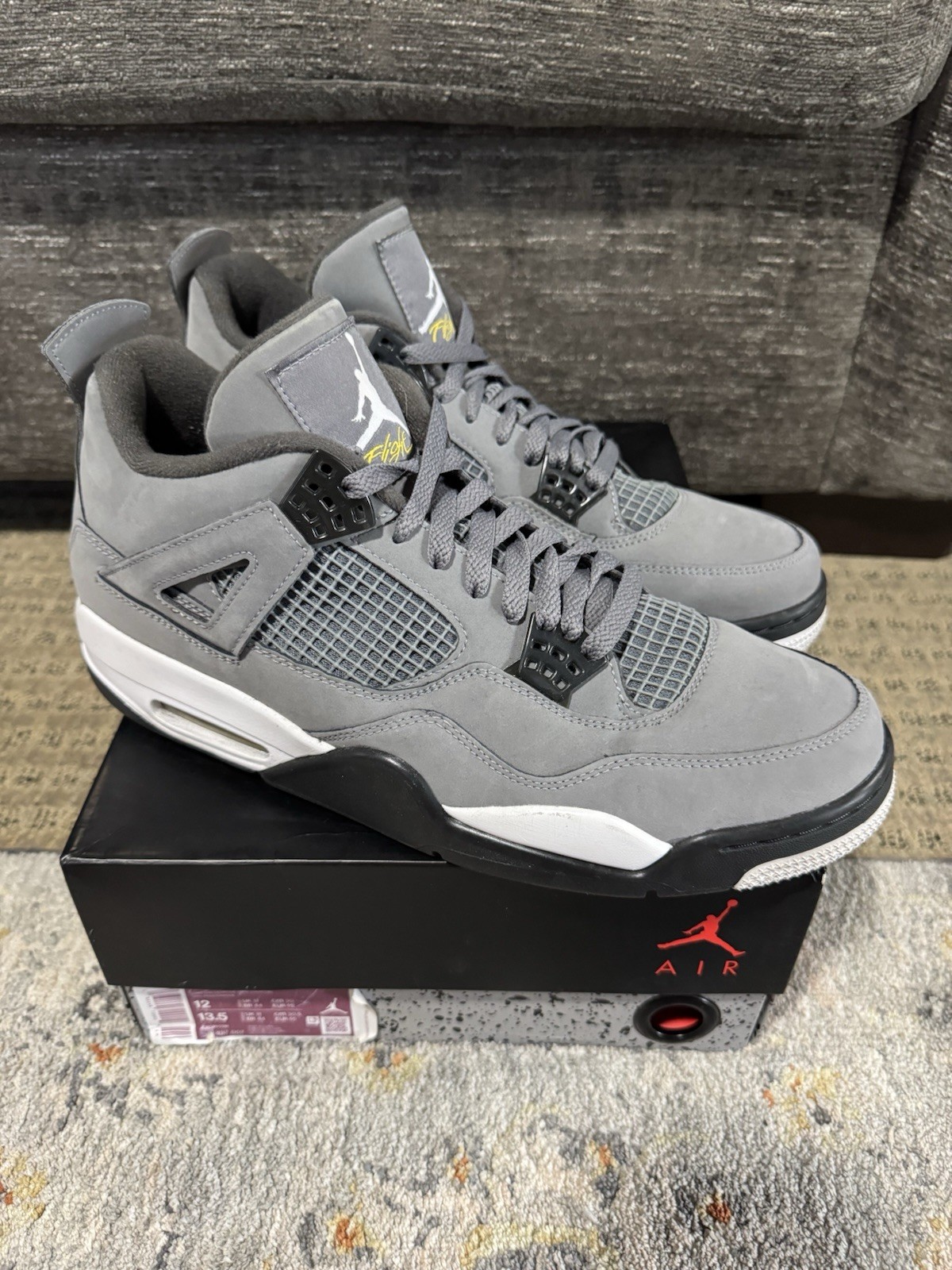 Size 12 – Air Jordan 4 Og Retro Cool Grey 2019 Og Box FAST SHIPPING