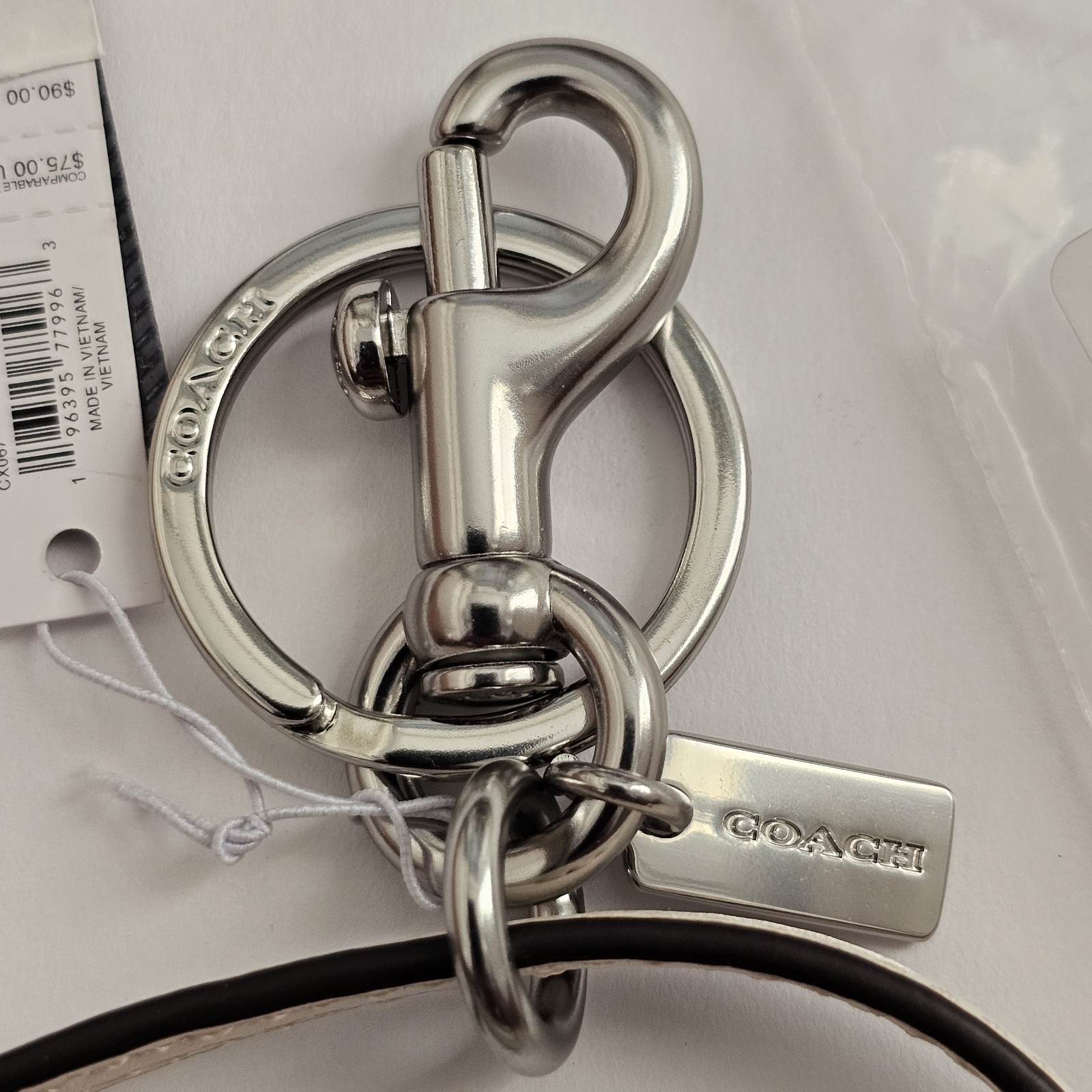 Coach ~ Mini Nolita Bag Charm In Signature Canvas White/Chalk CX067 NWT