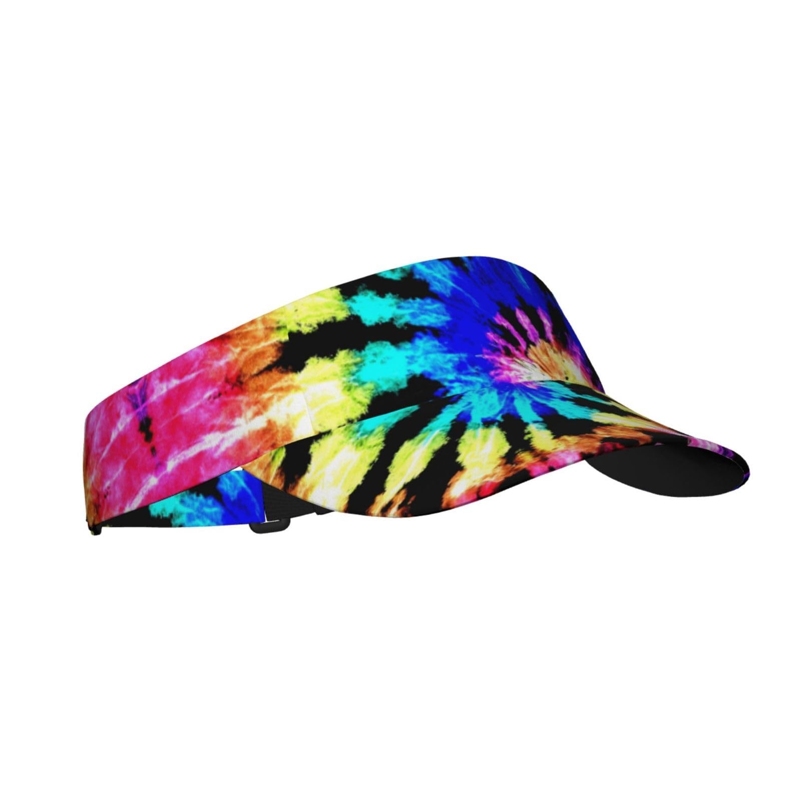 Tie Dye Visor Cap Sun Hat for Women Men Teens for for Sports, Beach, Tennis, …