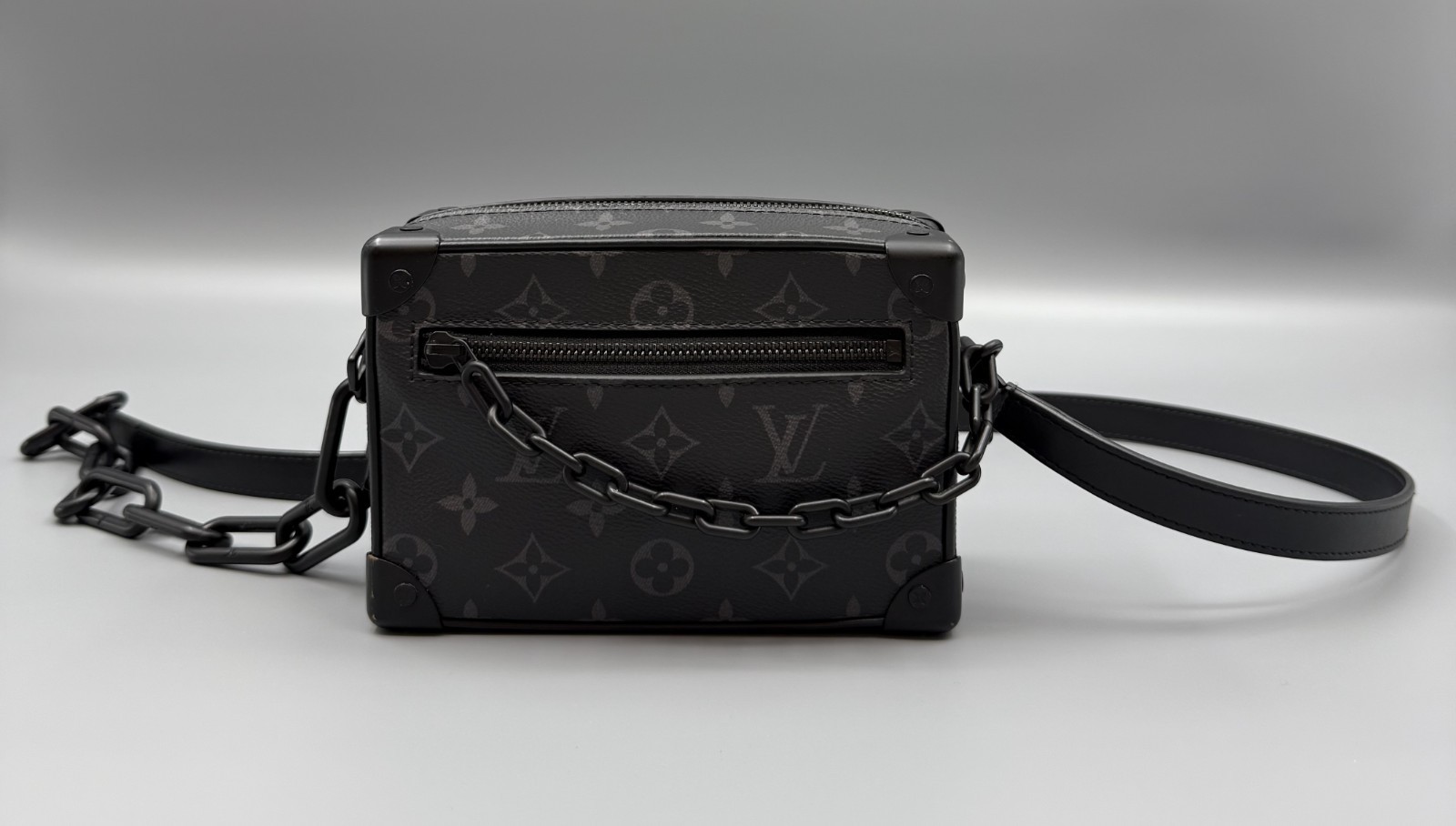 Louis Vuitton Mini Soft Trunk Monogram Eclipse Matte Black Chain Crossbody Box