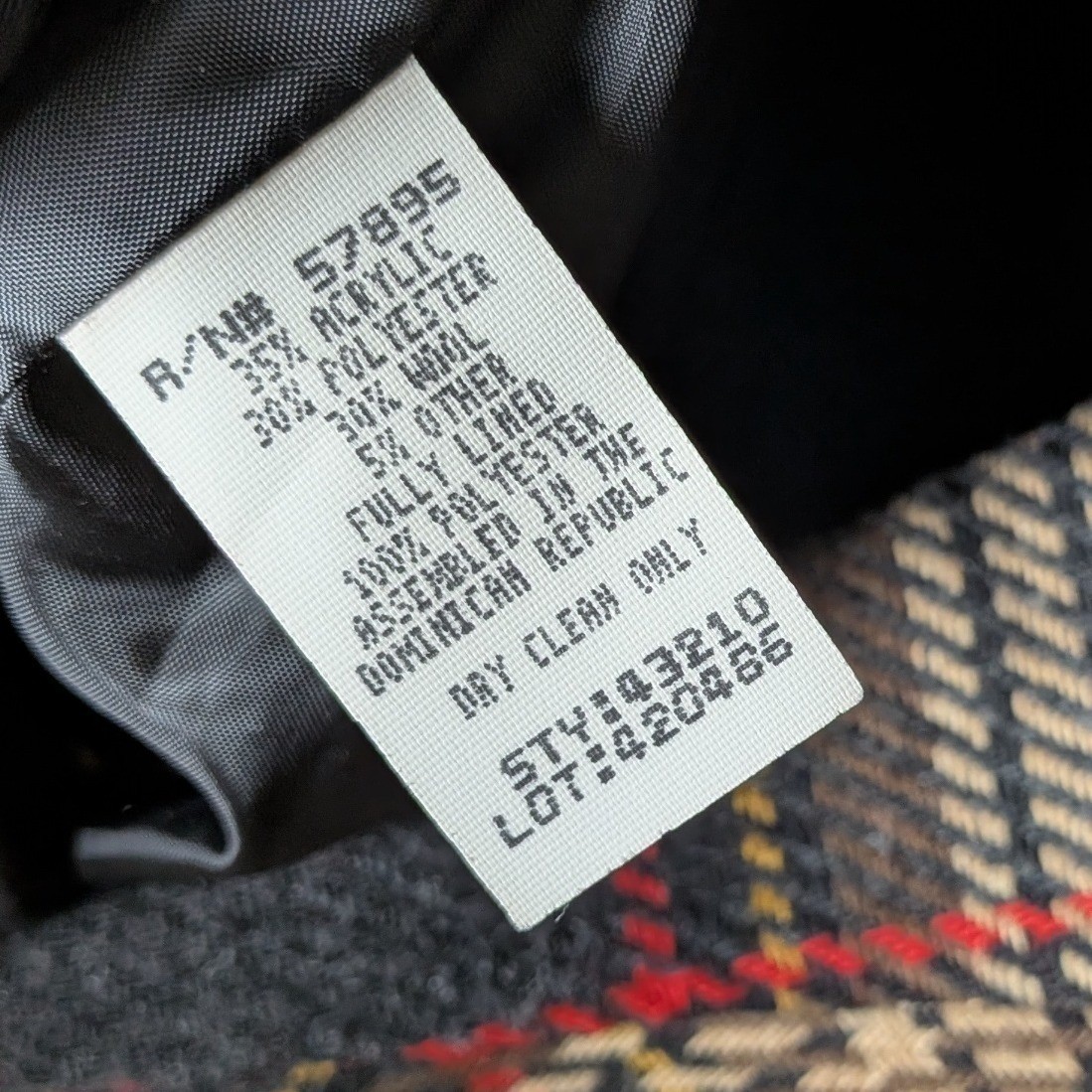 Vintage REQUIREMENTS Plaid Wool Blend Blazer Size 14 Academia Preppy Heritage
