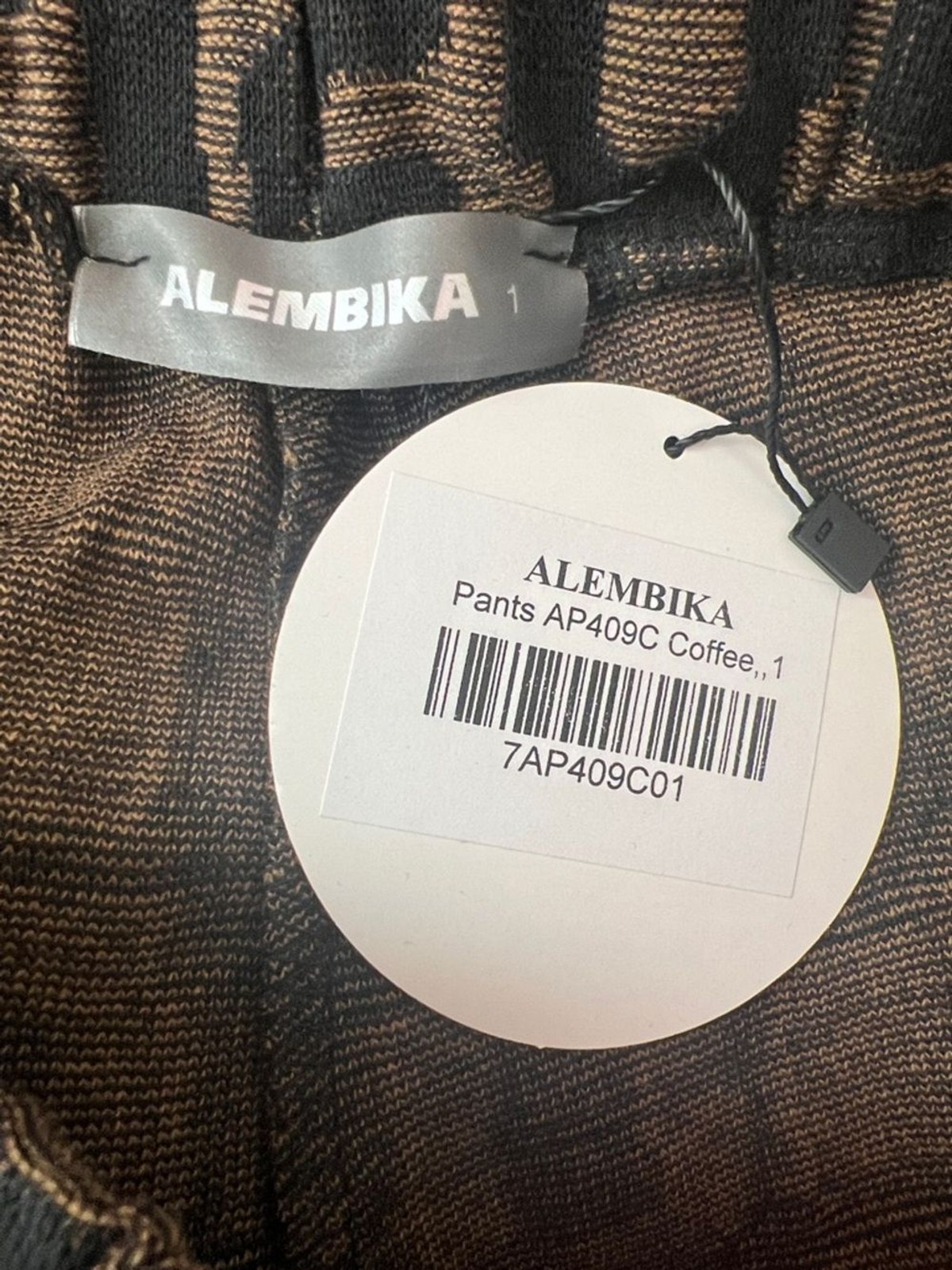 NWT Alembika Dynamite Days Cropped Wide Leg Pants Black Brown Size 1 | US 6-8