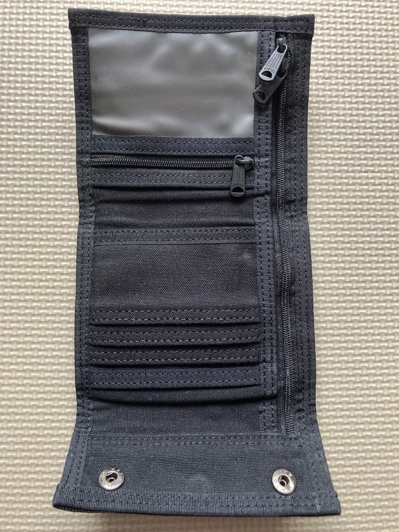 Porter Smoky Wallet Black leather used, discontinued model approx 13x11cm